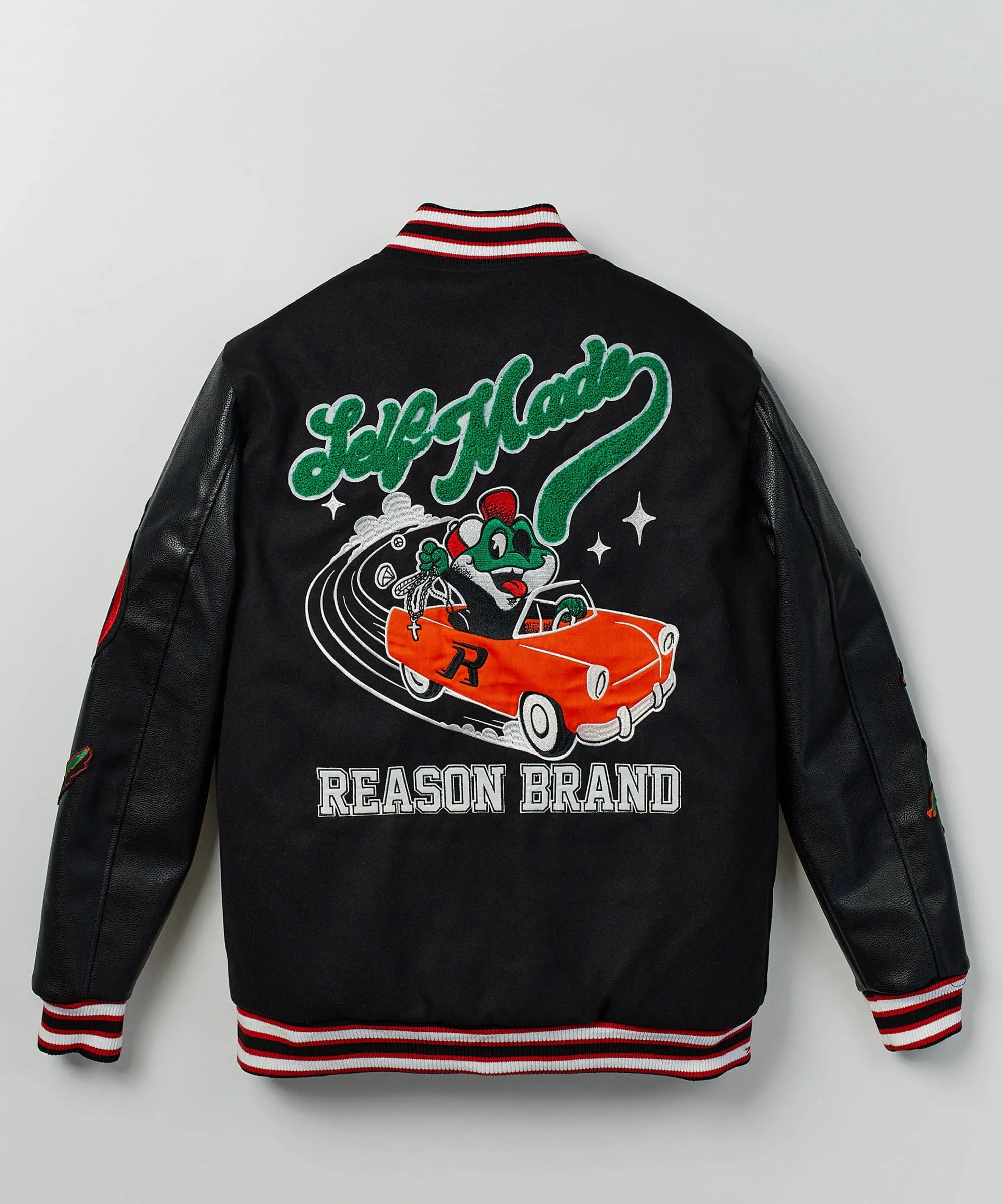 Self Made Varsity Jacket - Black