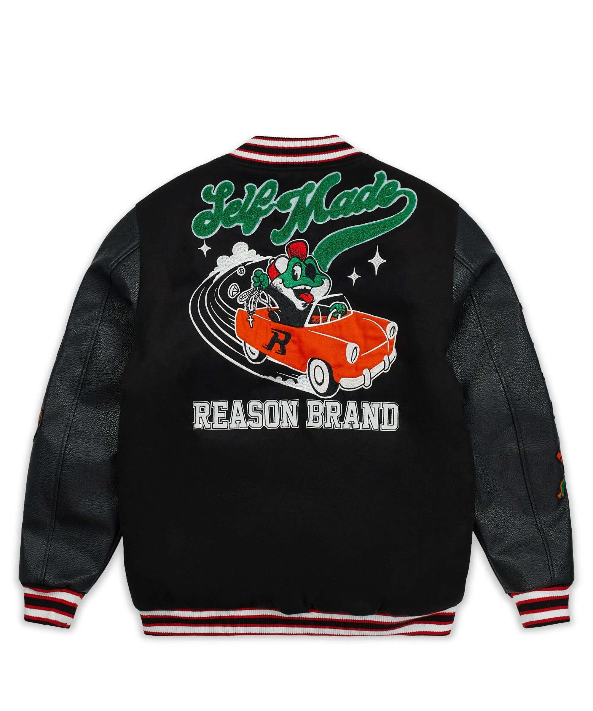 Self Made Varsity Jacket - Black