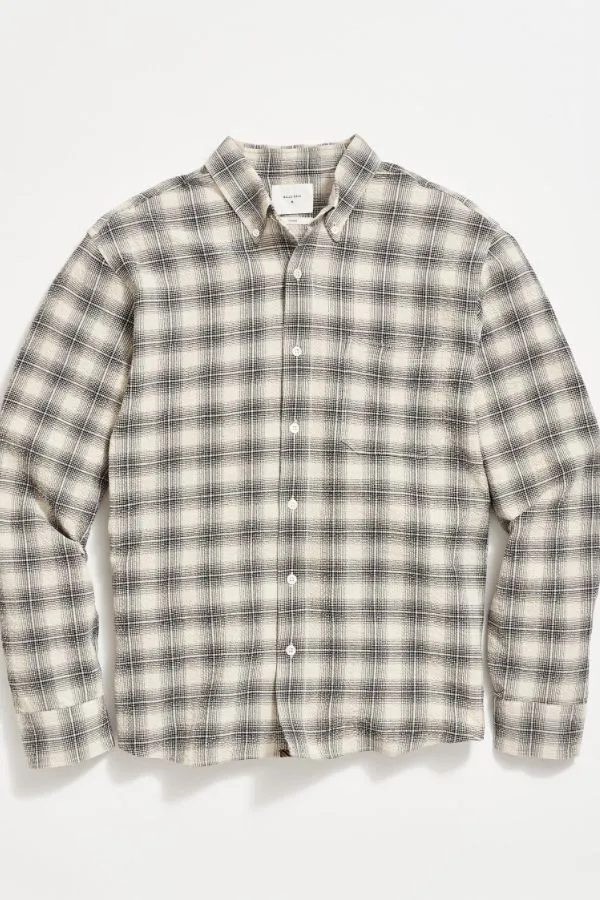 Shadow Plaid Seersucker Tuscumbia Shirt Button Down